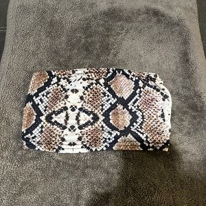 Prettylittlething snake skin crop top